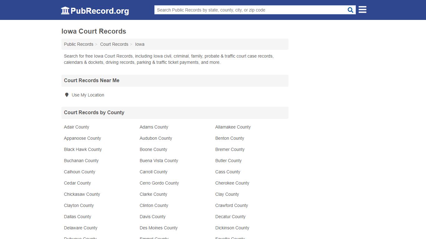 Free Iowa Court Records - PubRecord.org